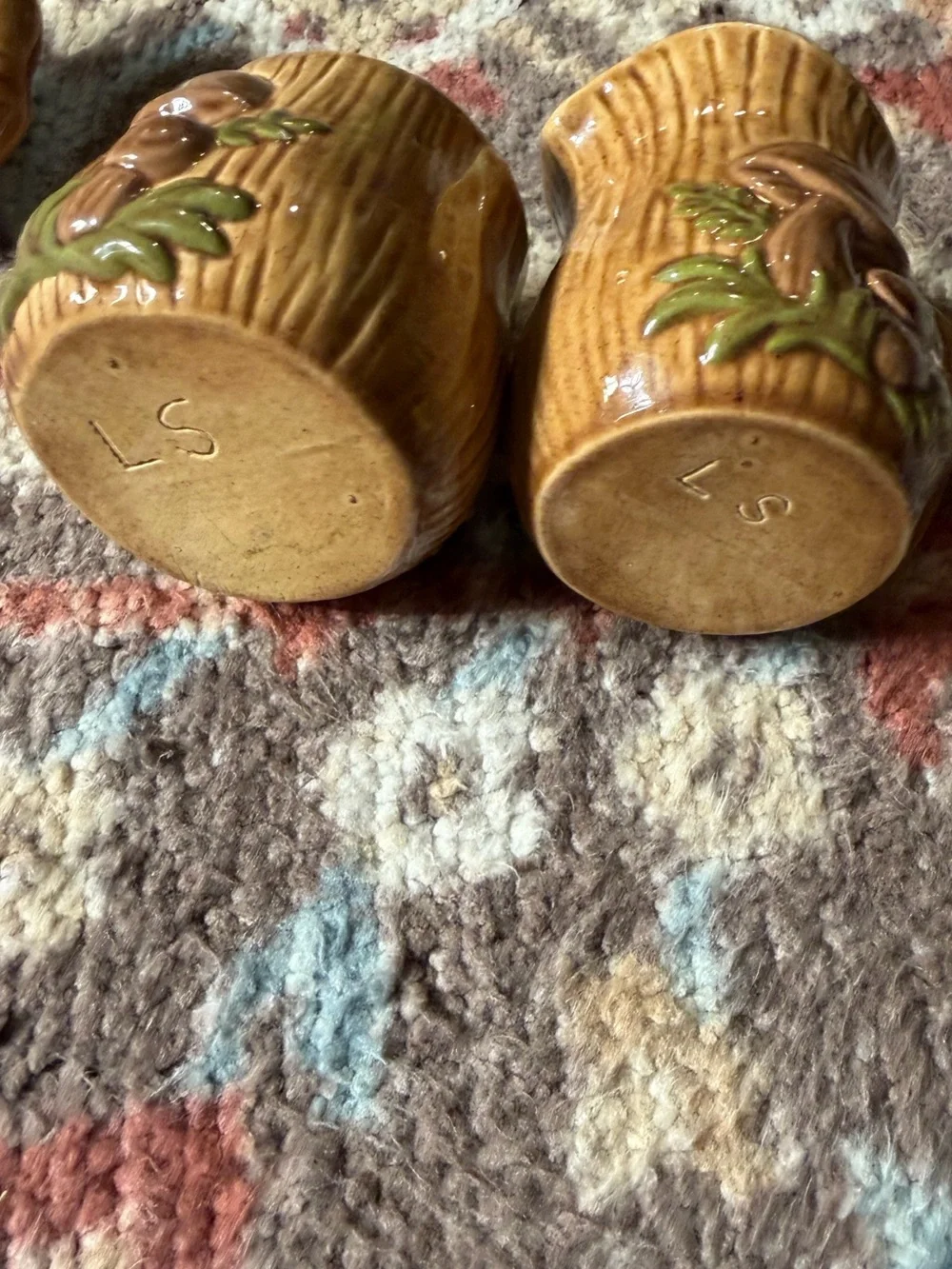 Vintage Woodland Mushroom Cream & Sugar Set | Ceramic Sugar Bowl w/Lid & Creamer